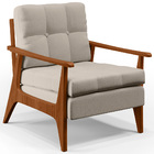 Kit 02 Poltronas Decorativas Para Sala De Estar Encosto Ripad