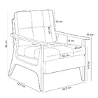 Kit 02 Poltronas Decorativas Para Sala De Estar Encosto Ripad