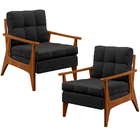 Kit 02 Poltronas Decorativas Para Sala De Estar Encosto Ripad