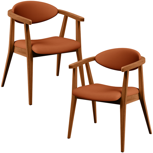 Kit 02 Poltronas Decorativas Para Sala De Estar Jantar Cecíli