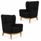 Kit 02 Poltronas Decorativas Para Sala De Estar Milena D02 Ba