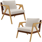 Kit 02 Poltronas Decorativas Para Sala De Estar Pietra L02 Co