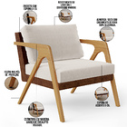 Kit 02 Poltronas Decorativas Para Sala De Estar Pietra L02 Co