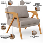 Kit 02 Poltronas Decorativas Para Sala Estar Pietra Estrutura