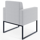 Kit 02 Poltronas Decorativas Para Sala Recepção Base Fixa De