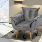 Kit 02 Poltronas Decorativas Pés Palitos Opala 9798 Suede Rm