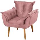 Kit 02 Poltronas Decorativas Pés Palitos Opala 9798 Suede Rm