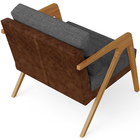 Kit 02 Poltronas Decorativas Pietra L02 Couríssimo Marrom Lin