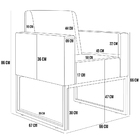 Kit 02 Poltronas Decorativas Sala Base Fixa Metal Helô L02 Li