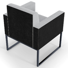 Kit 02 Poltronas Decorativas Sala Base Fixa Metal Helô L02 Li