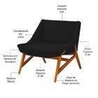 Kit 02 Poltronas Decorativas Sala De Estar Annecy Linho Preta