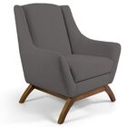 Kit 02 Poltronas Decorativas Sala De Estar Base De Madeira Na