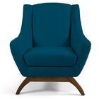 Kit 02 Poltronas Decorativas Sala De Estar Base De Madeira Na