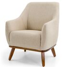 Kit 02 Poltronas Decorativas Sala De Estar Base De Madeira Ra