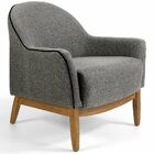 Kit 02 Poltronas Decorativas Sala De Estar Base Madeira Mirel