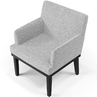 Kit 02 Poltronas Decorativas Sala De Estar Base Preto Beatriz