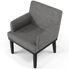 Kit 02 Poltronas Decorativas Sala De Estar Base Preto Beatriz