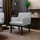 Kit 02 Poltronas Decorativas Sala De Estar Base Preto Beatriz