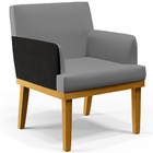 Kit 02 Poltronas Decorativas Sala De Estar Beatriz W01 Linho