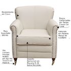 Kit 02 Poltronas Decorativas Sala De Estar Brunei Pés Príncip