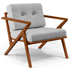 Kit 02 Poltronas Decorativas Sala De Estar Com Cintas De Cora