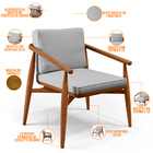 Kit 02 Poltronas Decorativas Sala De Estar Com Cintas De Cora