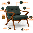 Kit 02 Poltronas Decorativas Sala De Estar Com Cintas De Cora