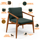 Kit 02 Poltronas Decorativas Sala De Estar Com Cintas De Cora