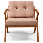 Kit 02 Poltronas Decorativas Sala De Estar Com Cintas De Cora