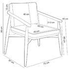 Kit 02 Poltronas Decorativas Sala De Estar Com Cintas De Cora