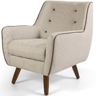 Kit 02 Poltronas Decorativas Sala De Estar Com Pés Em Madeira