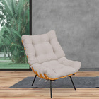 Kit 02 Poltronas Decorativas Sala De Estar Costela L02 Linho