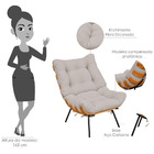 Kit 02 Poltronas Decorativas Sala De Estar Costela L02 Linho