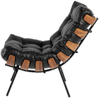 Kit 02 Poltronas Decorativas Sala De Estar Costela L04 Couro