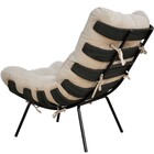 Kit 02 Poltronas Decorativas Sala De Estar Costela Preto L02