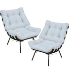 Kit 02 Poltronas Decorativas Sala De Estar Costela Preto L02