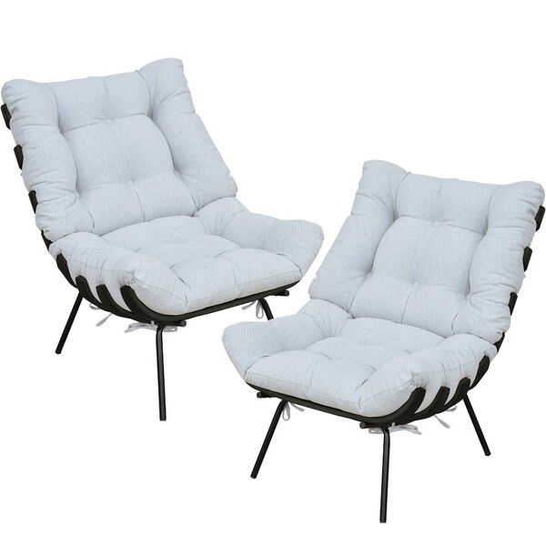 Kit 02 Poltronas Decorativas Sala De Estar Costela Preto L02