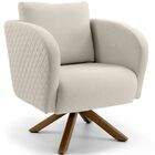 Kit 02 Poltronas Decorativas Sala De Estar Dama Base Giratóri