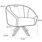 Kit 02 Poltronas Decorativas Sala De Estar Giratória Alicia R