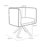 Kit 02 Poltronas Decorativas Sala De Estar Giratória Nix Linh