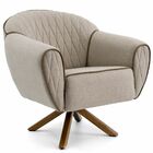 Kit 02 Poltronas Decorativas Sala De Estar Giratória Sacha Tr