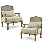 Kit 02 Poltronas Decorativas Sala De Estar Isla Oregon Linho