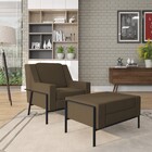 Kit 02 Poltronas Decorativas Sala De Estar Lecce Pés Aço Linh