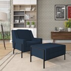 Kit 02 Poltronas Decorativas Sala De Estar Lecce Pés Aço Linh