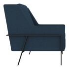 Kit 02 Poltronas Decorativas Sala De Estar Lecce Pés Aço Linh