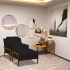 Kit 02 Poltronas Decorativas Sala De Estar Lecce Pés Madeira