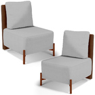 Kit 02 Poltronas Decorativas Sala De Estar Living Hungria L02