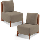 Kit 02 Poltronas Decorativas Sala De Estar Living Hungria L02