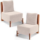 Kit 02 Poltronas Decorativas Sala De Estar Living Hungria L02