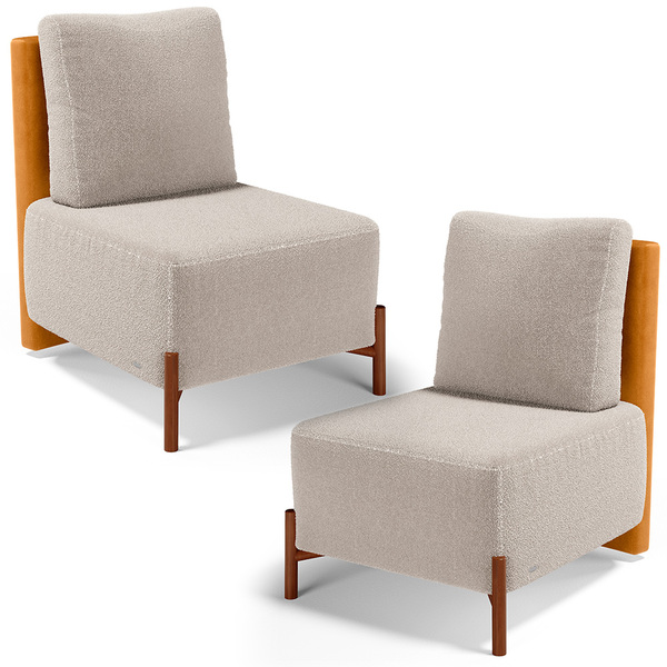 Kit 02 Poltronas Decorativas Sala De Estar Living Hungria L02